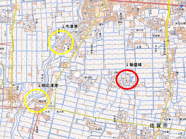 飯盛城跡地図