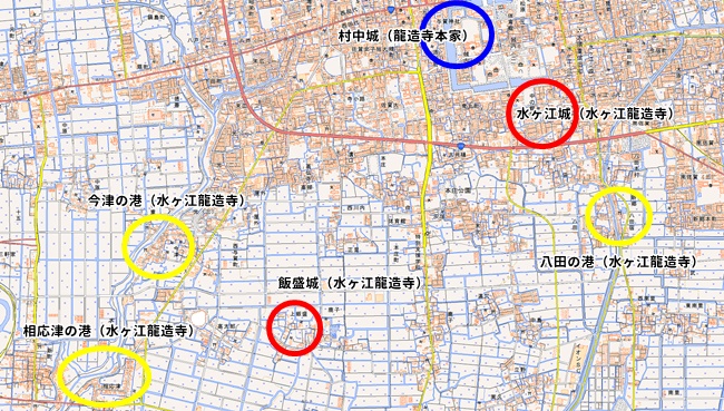 水ヶ江城周辺